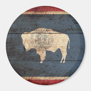 Imã Bandeira do Estado do Wyoming no Velho Grão de Ma