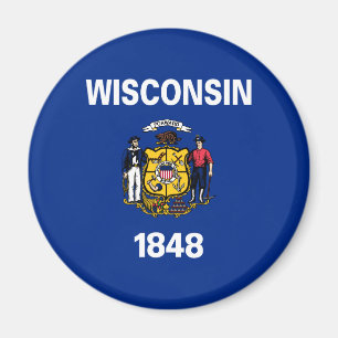 Imã Bandeira do Estado Patriótico de Wisconsin