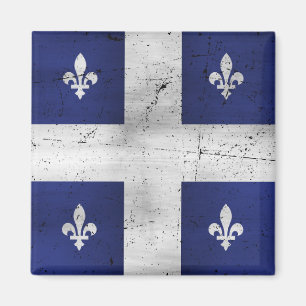 Imã Bandeira do estilo Quebec grunge erodido