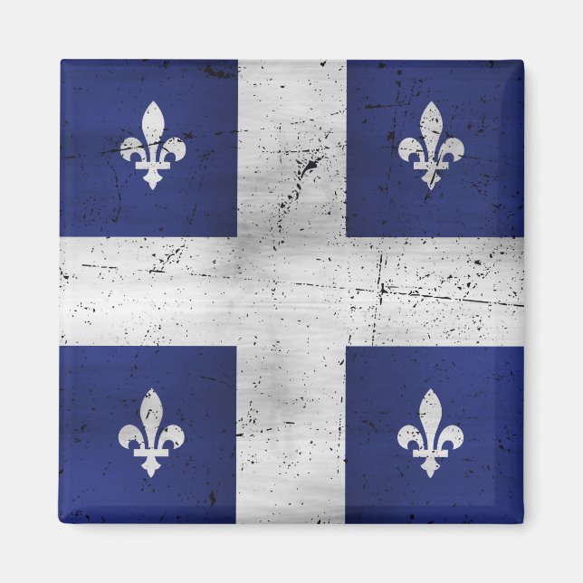 Imã Bandeira do estilo Quebec grunge erodido (Frente)