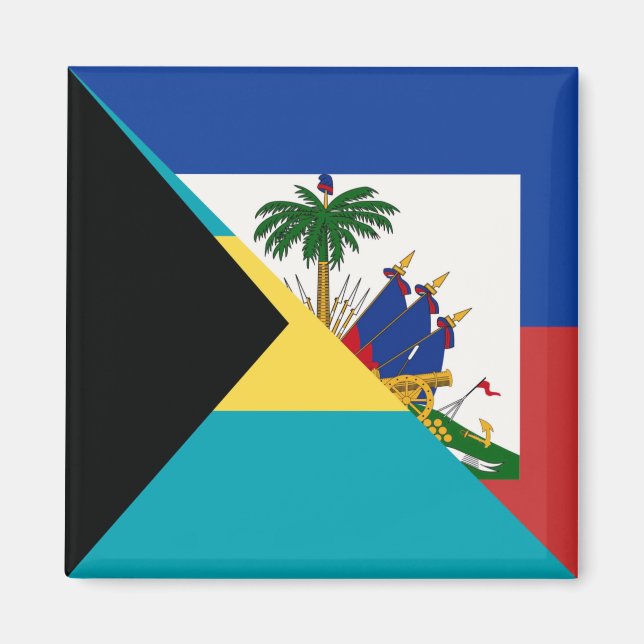 Imã Bandeira do Haiti Bahamas | Bandeira de Half Haiti (Frente)
