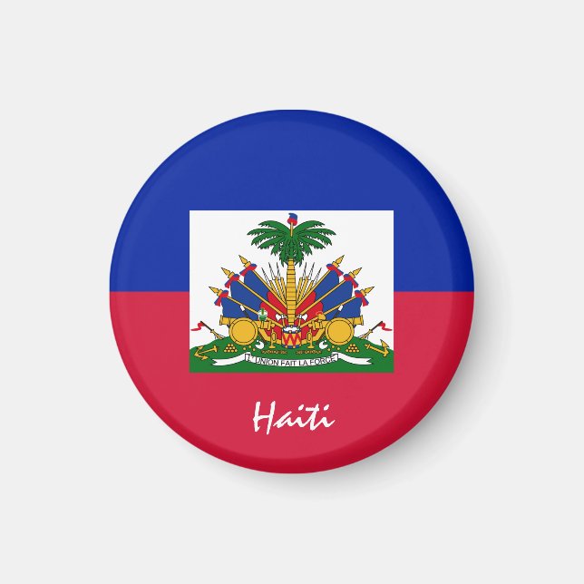 Imã Bandeira do Haiti - viagem, férias/esportes (Frente)