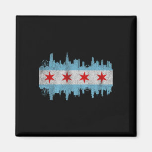 Imã Bandeira do Horizonte de Chicago - Cidade de Chica