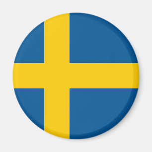 Imã Bandeira do ímã redondo de Suecia