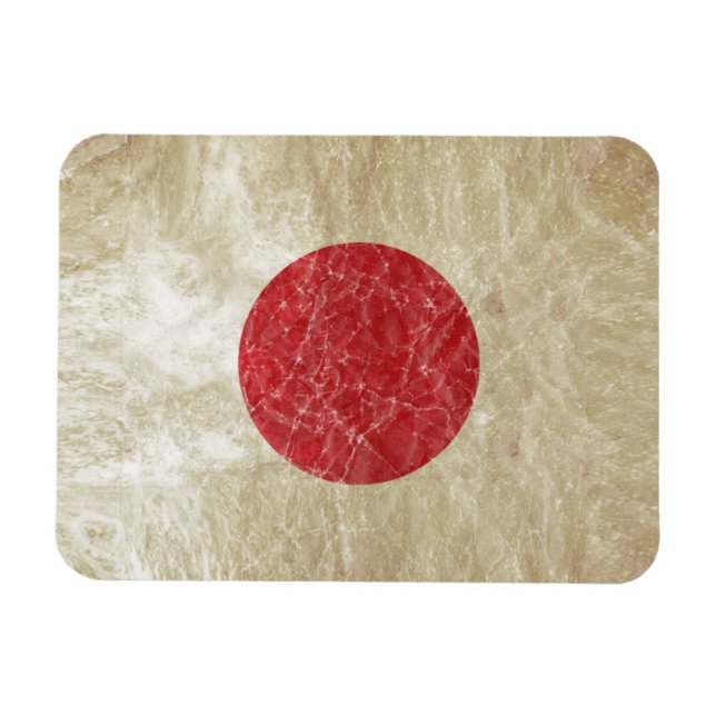 Ímã Bandeira do Japão em Grunge (Horizontal)