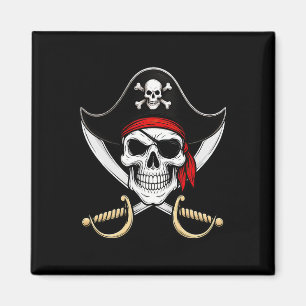 Imã Bandeira do Jolly Roger do Pirata Caveira Hallowee