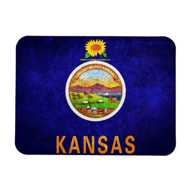 Ímã Bandeira do Kansas (Horizontal)