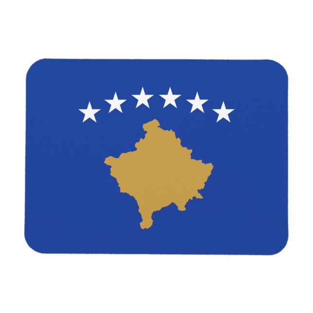 Ímã Bandeira do Kosovo (Horizontal)