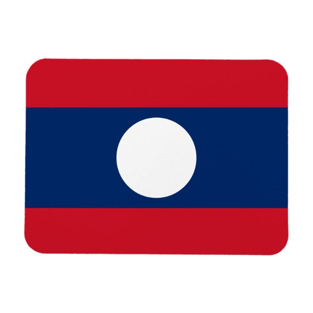Ímã Bandeira do Laos (Horizontal)