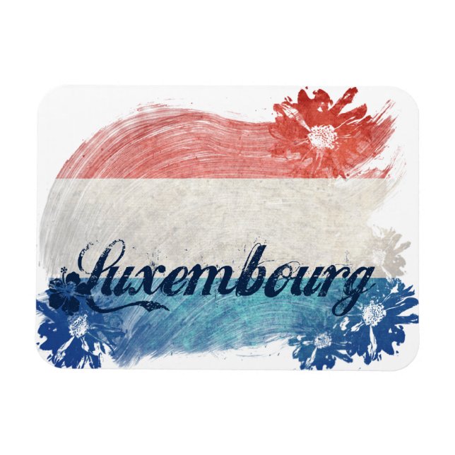 Ímã Bandeira do Luxemburgo Design (Horizontal)