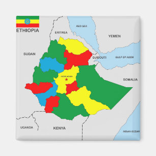 Imã bandeira do mapa do país de Etiópia