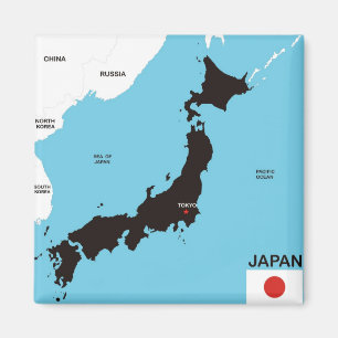 Imã bandeira do mapa político do país japão