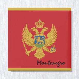 Imã Bandeira do Montenegro e fãs de férias e esporte