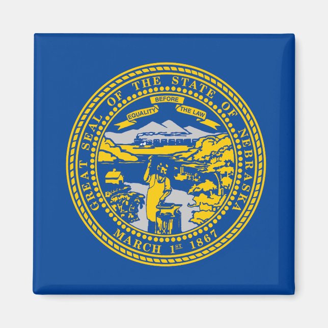Imã Bandeira do Nebraska (Frente)