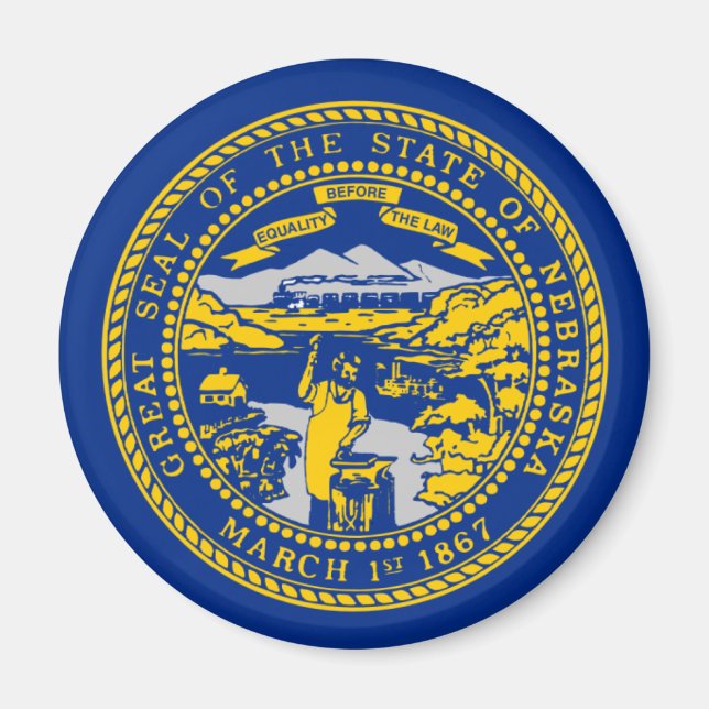 Imã Bandeira do Nebraska (Frente)