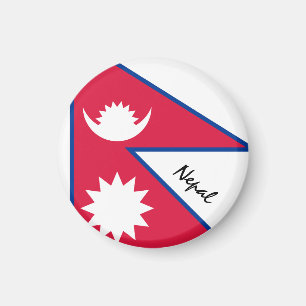 Imã Bandeira do Nepal e Ásia - fãs de viagem/esporte