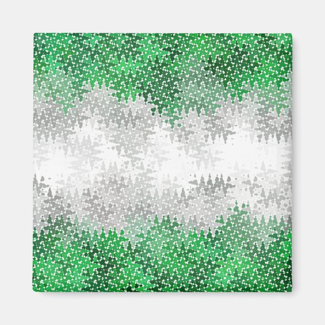 Imã Bandeira do Orgulho Abstrato Cinza Cinzento Românt (Frente)