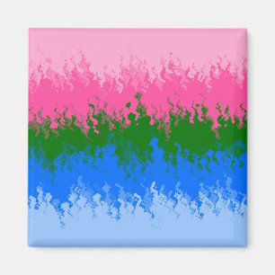 Imã Bandeira do Orgulho Abstrato Omnirromântico Trippy