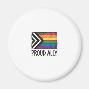 Imã Bandeira do Orgulho Aliado Vetor Camiseta Design_1