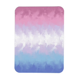 Ímã Bandeira do Orgulho Bigênero Abstrata Fofa Pastel