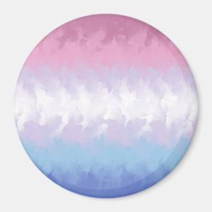 Imã Bandeira do Orgulho Bigênero Abstrato Pastel Boho