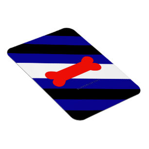 Ímã Bandeira do orgulho canino da SlipperyJoe expressa
