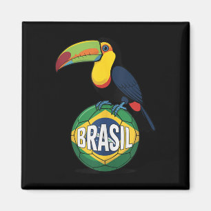 Imã Bandeira do Orgulho do Brasil Toucan Bola de Futeb