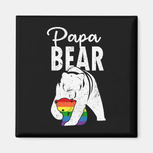 Imã Bandeira do Orgulho Gay do Urso Papai Arco-íris LG