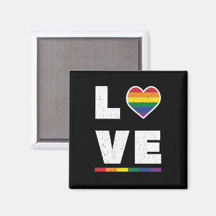 Imã Bandeira do Orgulho Gay LGBTQ Desgastada Grunge Am