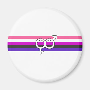 Imã Bandeira do Orgulho Genderfluido