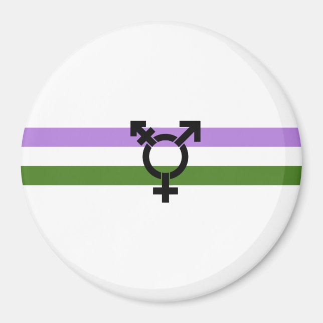 Imã Bandeira do Orgulho Genderqueer (Frente)