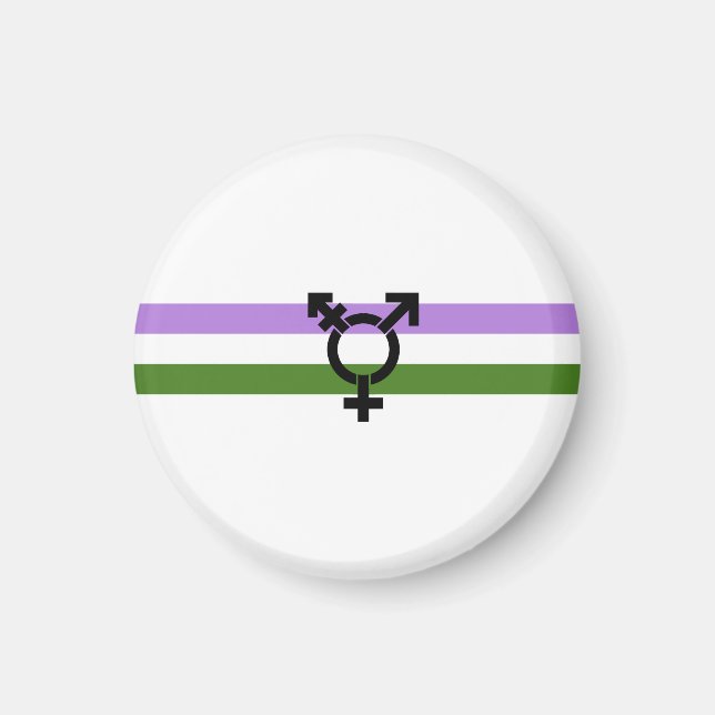 Imã Bandeira do Orgulho Genderqueer (Frente)