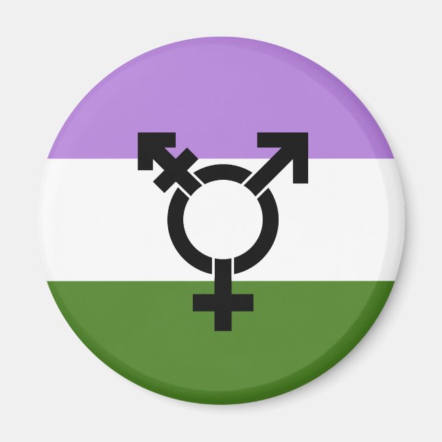 Imã Bandeira do Orgulho Genderqueer (Frente)