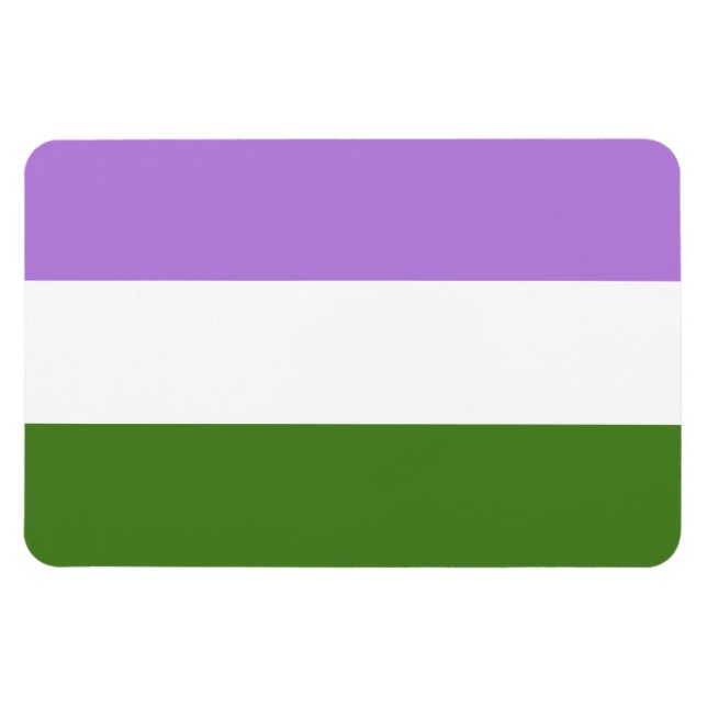 Ímã Bandeira do Orgulho Genderqueer (Horizontal)