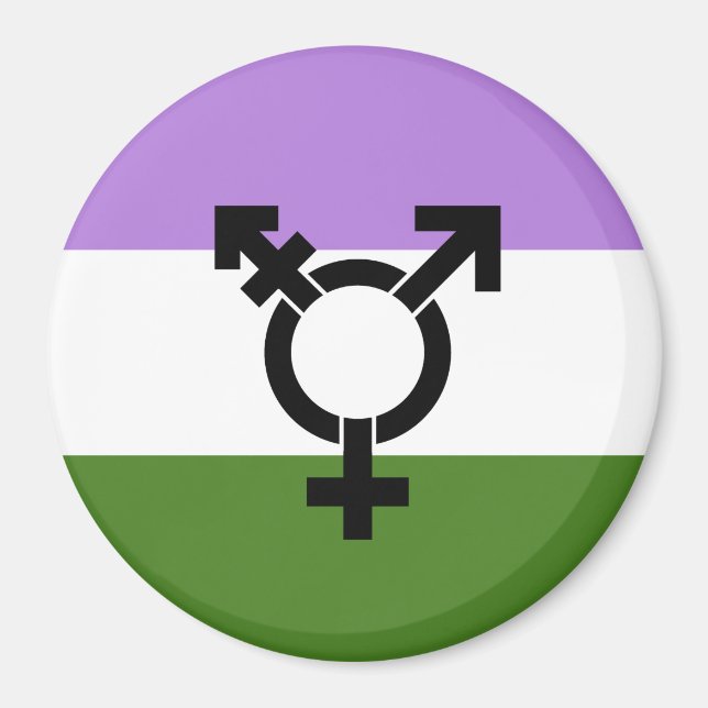 Imã Bandeira do Orgulho Genderqueer (Frente)
