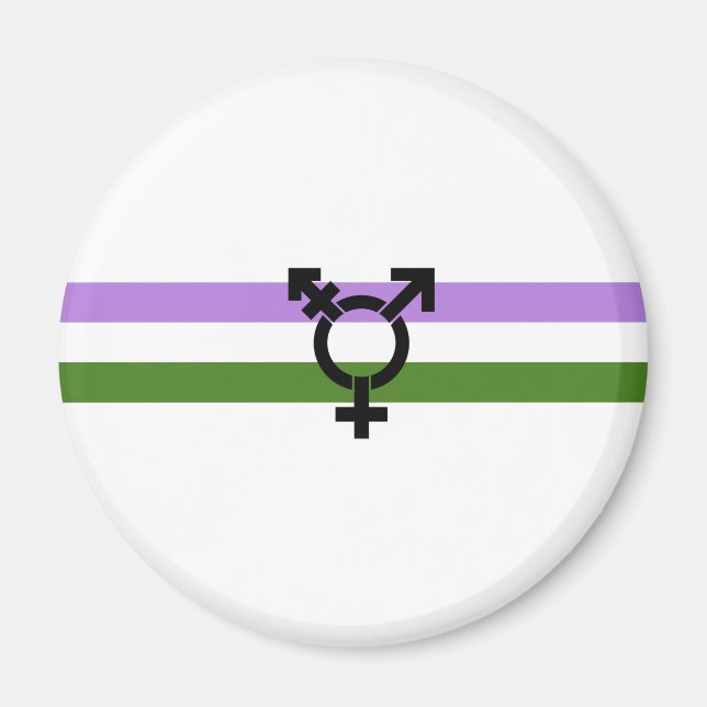 Imã Bandeira do Orgulho Genderqueer (Frente)