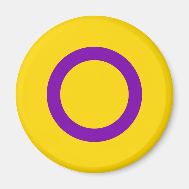Imã Bandeira do Orgulho Intersexo (Frente)