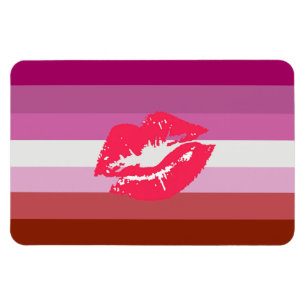 Ímã Bandeira do Orgulho Lésbico de Batom