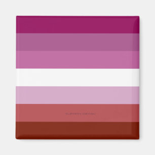 Imã bandeira do orgulho lésbico feminino da SlipperyJo