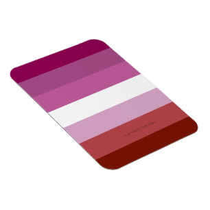 Ímã bandeira do orgulho lésbico feminino da SlipperyJo