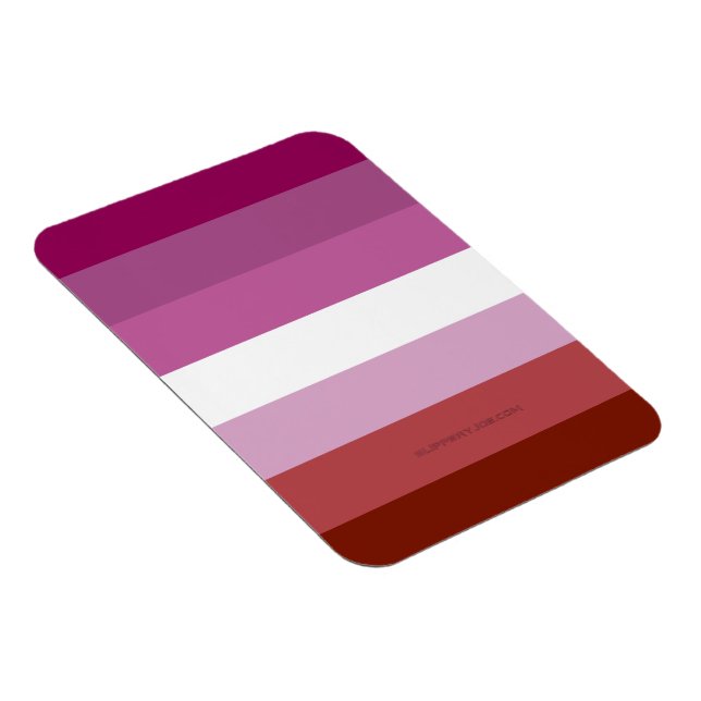 Ímã bandeira do orgulho lésbico feminino da SlipperyJo (Lado Direito)