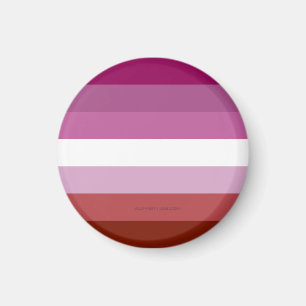 Imã bandeira do orgulho lésbico feminino da SlipperyJo