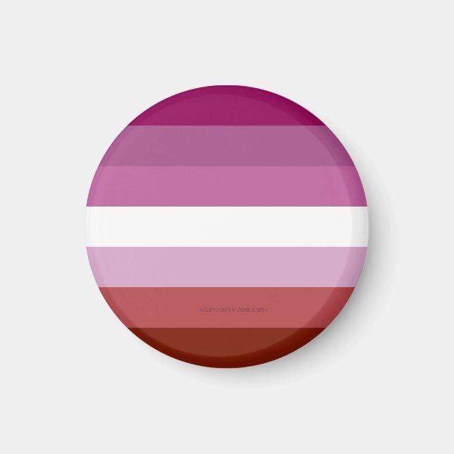 Imã bandeira do orgulho lésbico feminino da SlipperyJo (Frente)