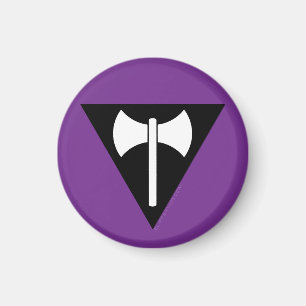 Imã bandeira do orgulho lésbico SlipperyJoe feminista 
