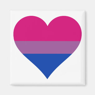 Imã Bandeira do Orgulho LGBTQ Coração Bissexual
