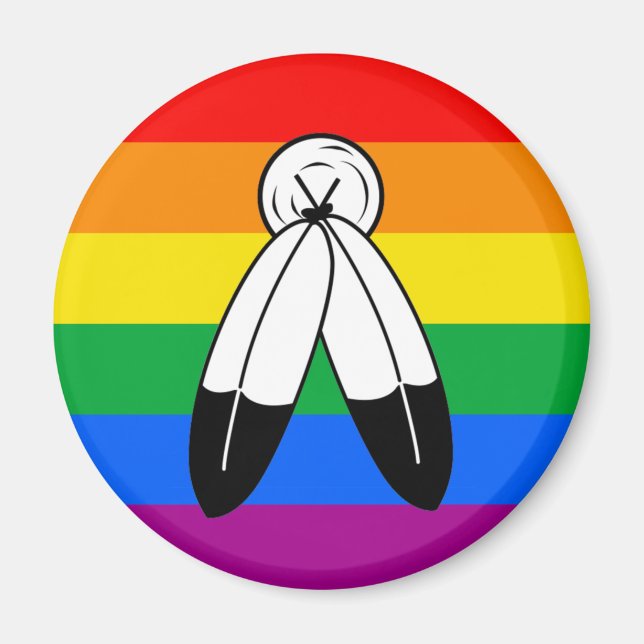 Imã Bandeira do Orgulho LGBTQ+ Two-Spirit (Frente)