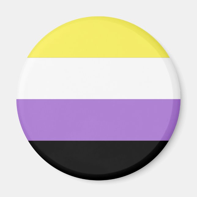 Imã Bandeira do Orgulho Não Binário (Frente)