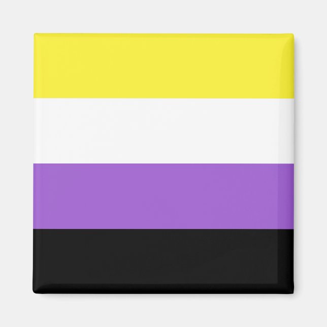 Imã Bandeira do Orgulho Não Binário (Frente)