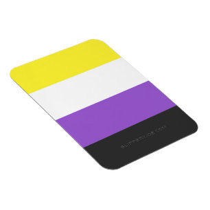 Ímã Bandeira do Orgulho Não Binário da SlipperyJoe's a