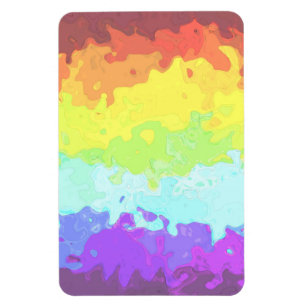 Ímã Bandeira do Orgulho Neurogênero Abstrato Trippy Bo